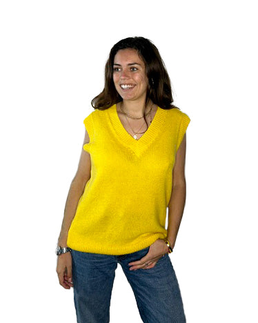 Pull Thais jaune poussin Marie Ile de Ré