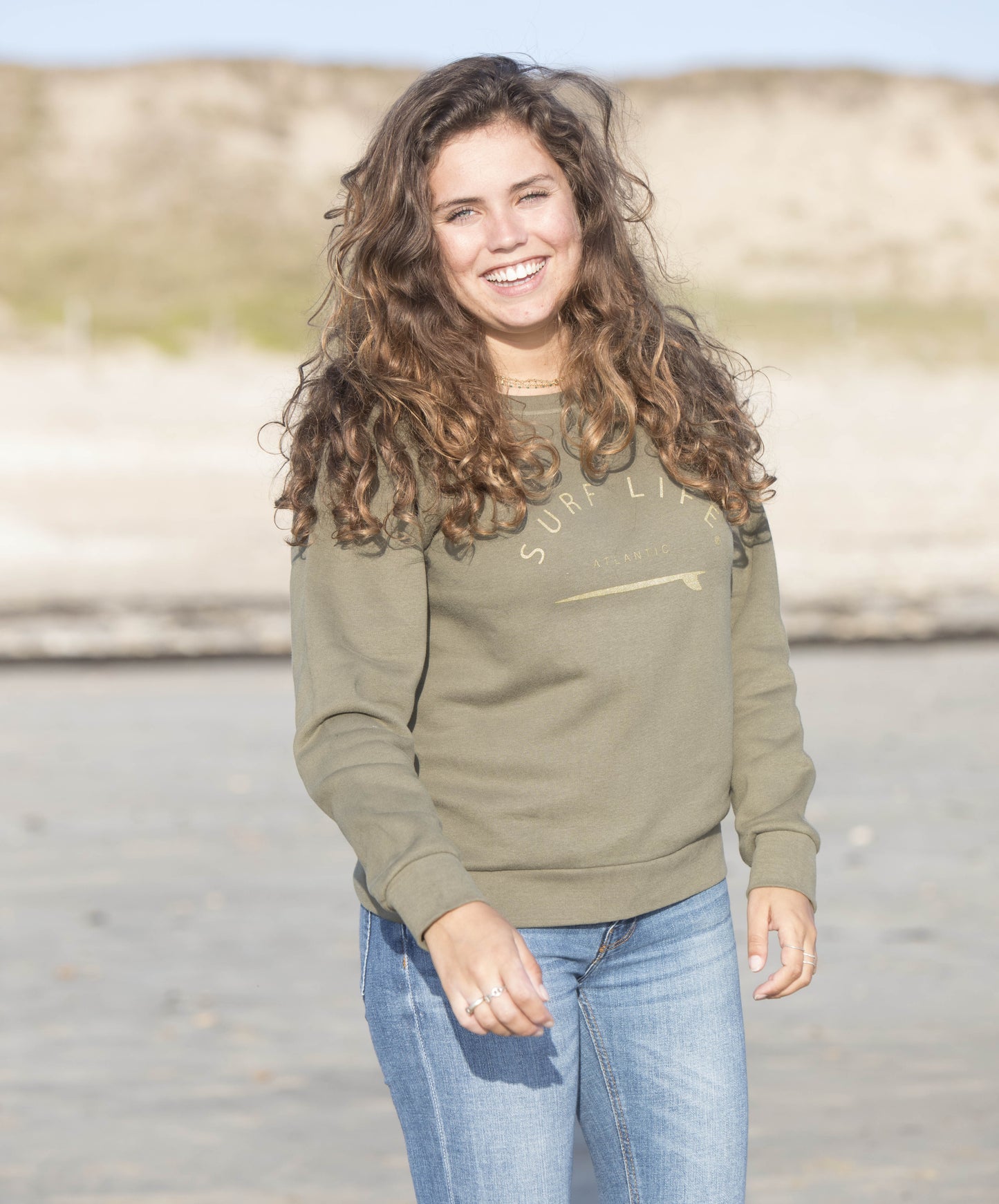 Sweat-shirt surf life kaki Marie Ile de Ré