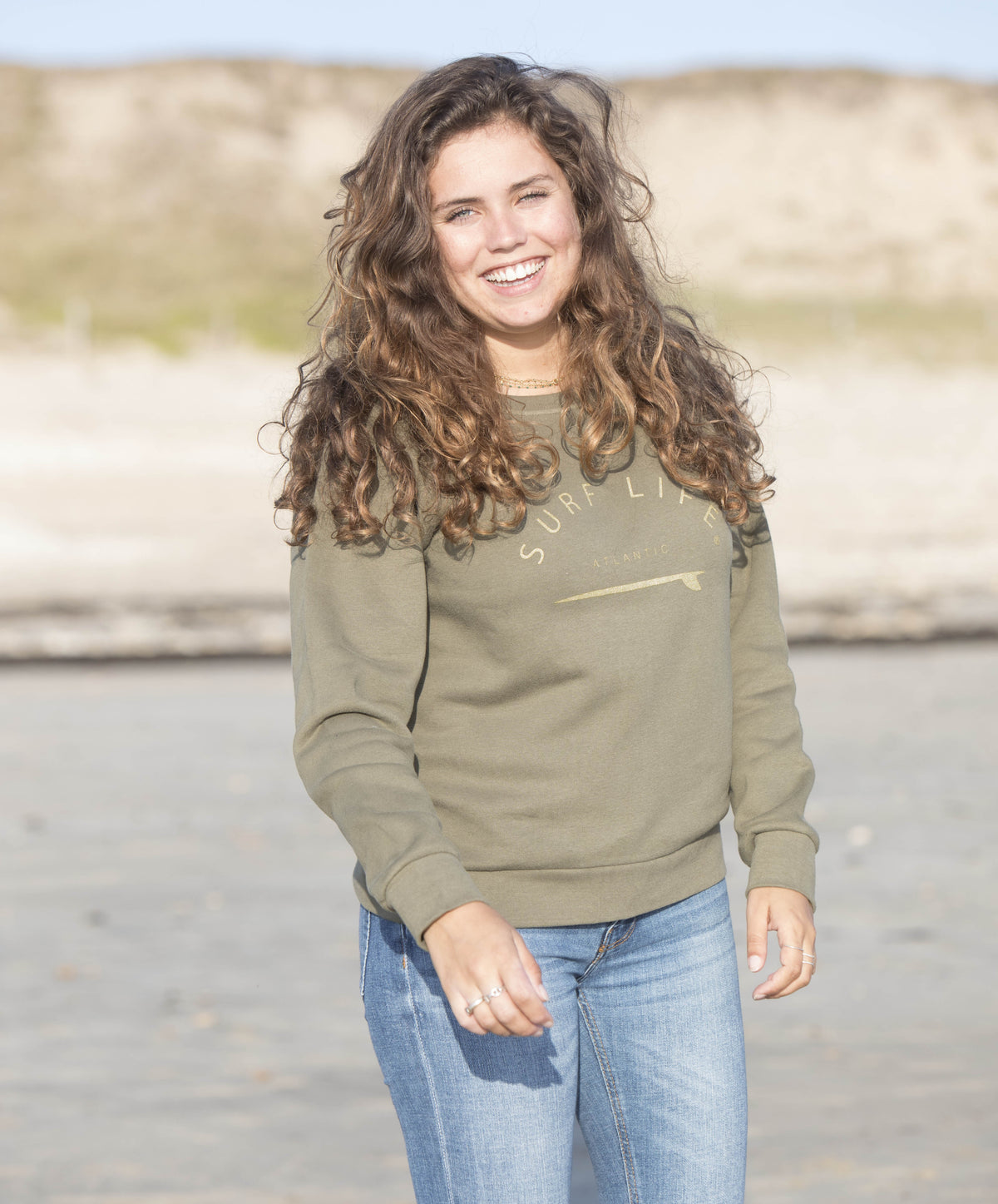 Sweat-shirt surf life kaki Marie Ile de Ré