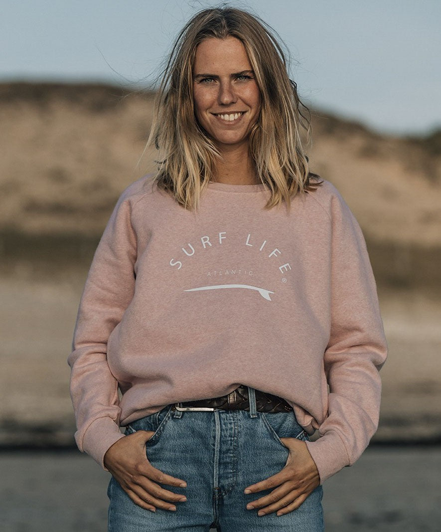 Sweat-shirt surf life rose Marie Ile de Ré